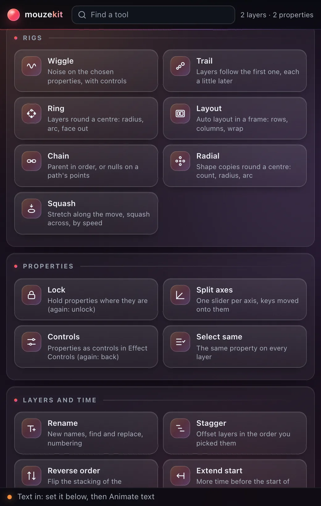 mouzekit panel