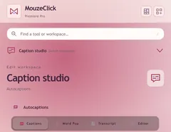 The four modes. The Premiere Pro workspace in Candy Play.
