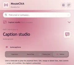 Editor. The Premiere Pro workspace in Candy Play.